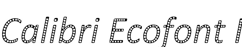 Calibri Ecofont Italic Yazı tipi ücretsiz indir